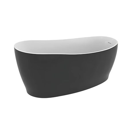 Cadă freestanding Ideal Standard Atelier Around 180×85 cm, alb–negru lucios