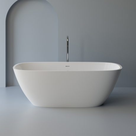 Cadă freestanding dreptunghiulară din compozit mineral BT 0078 1500 INT, 150×73,6 cm