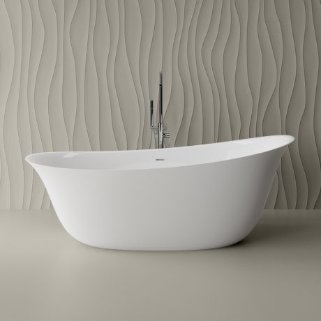 Cadă freestanding ovală 1800 mm cu preaplin integrat, Mineral Composite