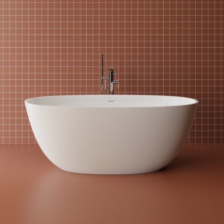 Cadă freestanding ovală 1600 mm, cu preaplin integrat, finisaj lucios sau mat